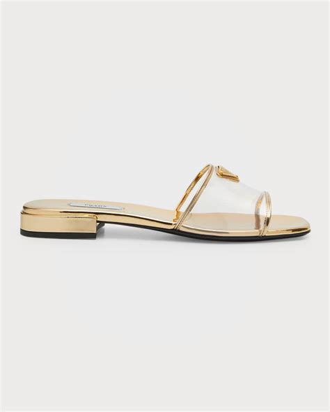 prada transparent sandals.